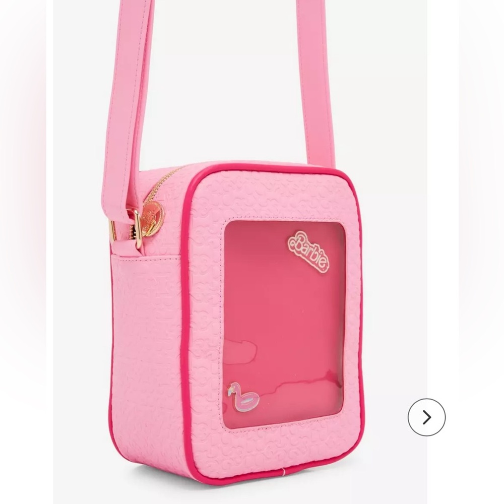 Barbie Allover Print Pin Display Crossbody Bag NWT